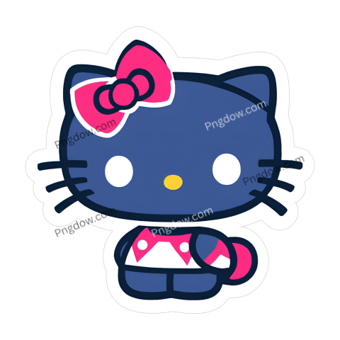 hello kitty blue stickers