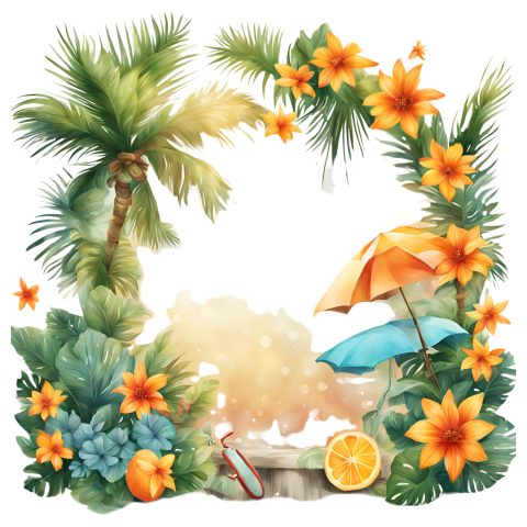 green flower summer png free