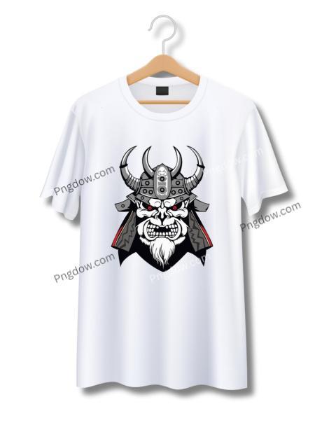 Japanese themed Samurai Logo T Shirt Design